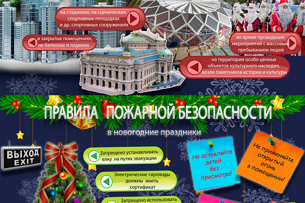 Памятка Профилактика пожаров в Новогодние мероприятия