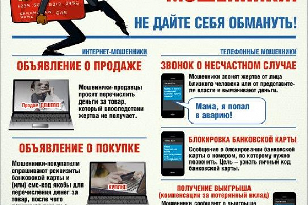 Листовки по профилактике совершения дистанционных мошеничеств и краж безналичных денежных средств